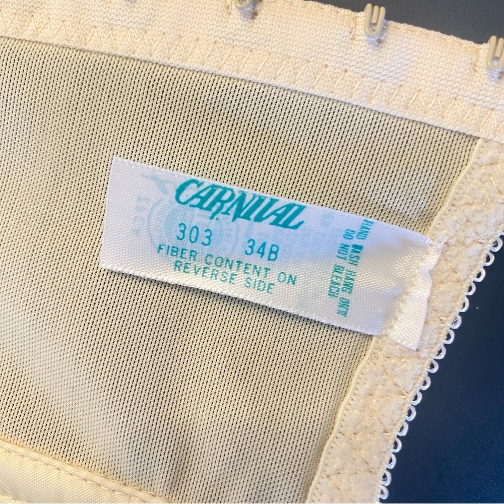 Carnival vintage women's cream bustier corset size 34B fairy castlecore regency - Picture 3 of 14